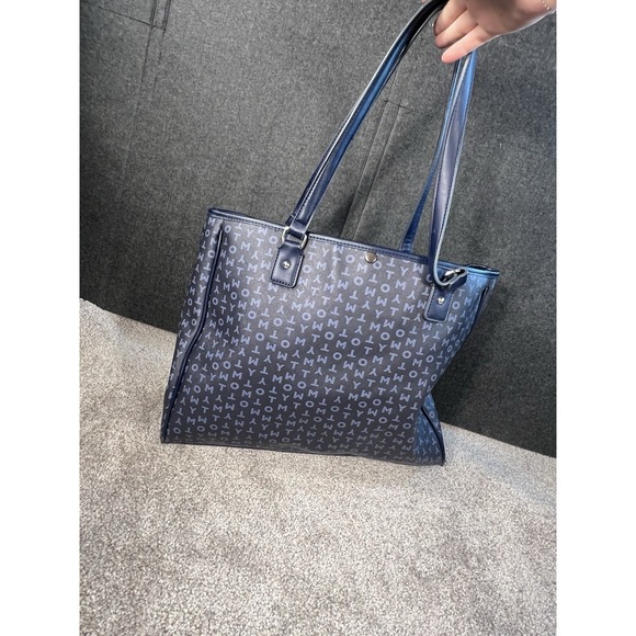 TOMMY HILFIGER HandBag Womens Purse Shoulder Bag Tote Navy Blue - Picture 2 of 5